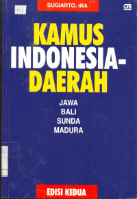 Kamus Indonesia Daerah, Jawa, Bali, Sunda, Madura