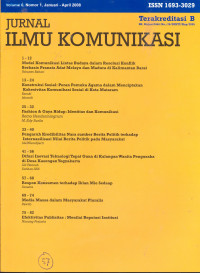Jurnal Ilmu Komunikasi Vol. 6 No. 1, Januari - April  2008