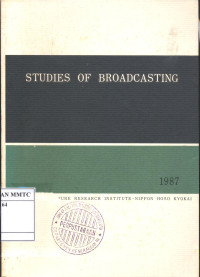 Studies of Broadcasting, (1987)
