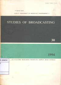 Studies of Broadcasting, No. 30  (1994)