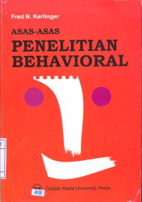 Asas-Asas Penelitian Behavioral