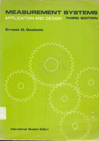 Measurement Systems :  Application and Design