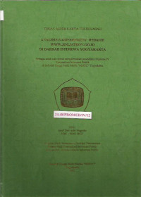 Analisis E-Government Website www.jogjaprov.go.id Di Daerah Istimewa Yogyakarta