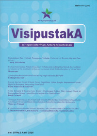 Visipustaka, Jaringan Informasi Antarperpustakaan, Volume 18 Nomor 1 April 2016
