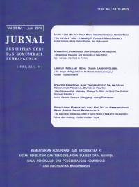 Jurnal Penelitian Pers dan Komunikasi Pembangunan Volume 20 Nomor 1 Juni 2016