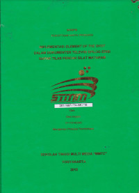 Implementasi Element of The Shot Dalam Dokumenter Televisi Epilog Edisi Napak Tilas Pencak Silat Mataram