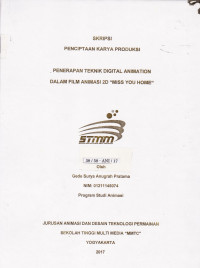 Penerapan Teknik Digital Animation Dalam Film Animasi 2D “Miss You Home”