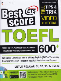 Best Score TOEFL 600+