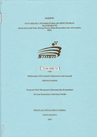 Tata Kelola Informasi Dalam Mewujudkan Transparansi (Studi Deskriptif Pada Bidang Humas Dinas Komunikasi dan Informatika DIY)