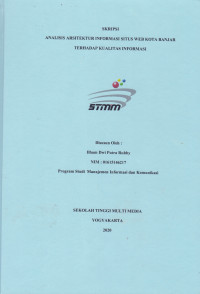 Analisis Arsitektur Informasi Situs Web Kota Banjar Terhadap Kualitas Informasi