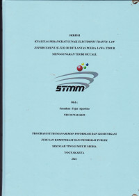 Kualitas Perangkat Lunak Electronic Traffic Law Enforcement (E-TLE) Di Ditlantas Polda Jawa Timur Menggunakan Teori MCCALL