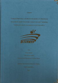 Variasi Shot dalam Penyutradaraan Program Magazine Show Televisi 