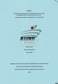 Integrated Marketing Communication Untuk Meningkatkan Jumlah Wisatawan (Studi Kasus Dinas Pariwisata Lumajang)