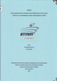 Pengaruh Brand Awareness Terhadap Loyalitas Pengguna Tokopedia Pada Mahasiswa STMM